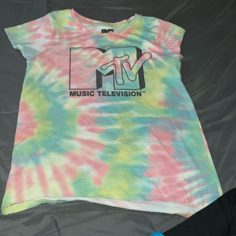 MTV tie-dye, girl casual T- shirt